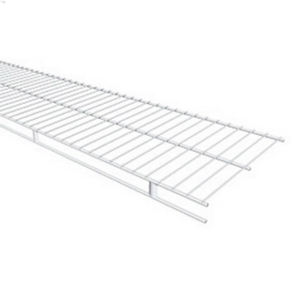 4' x 12" Shelf and Rod Wire Shelf-White