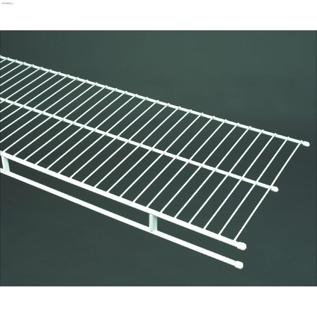 6' x 12" Shelf and Rod Wire Shelf-White