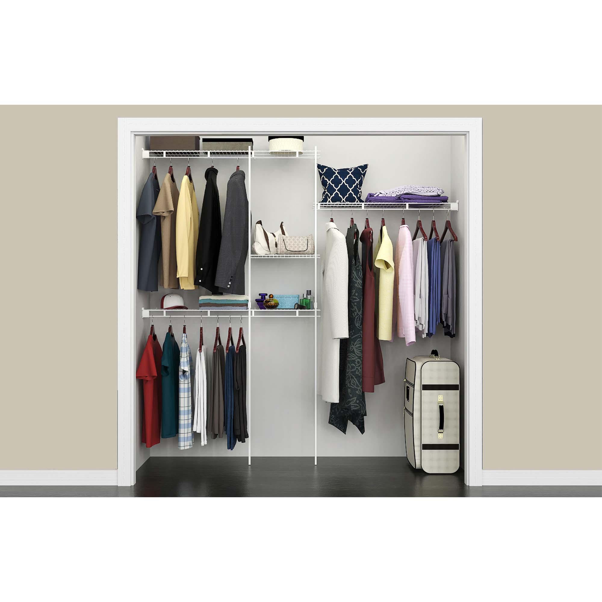 Fixed Mount Closet Organizer Kit 5'-8'