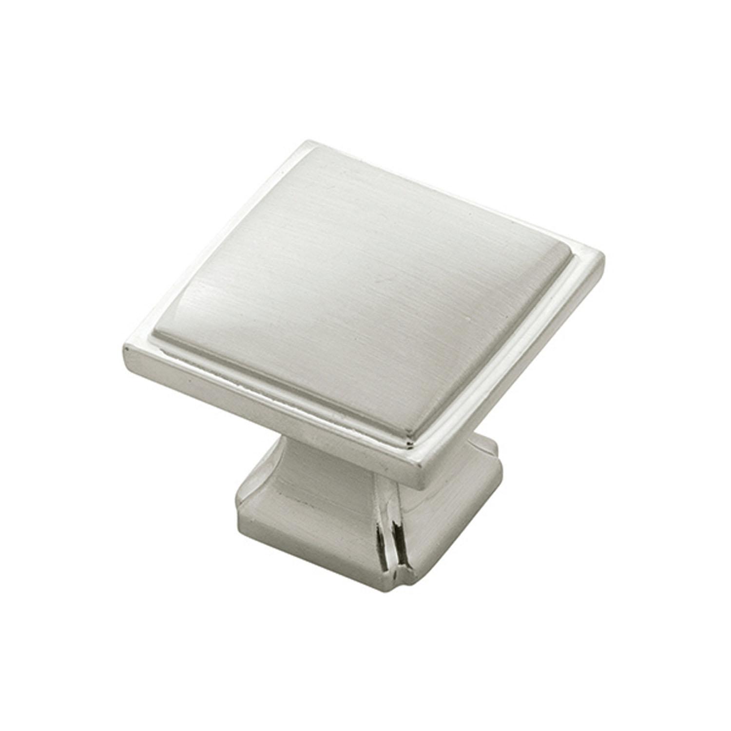 1-1/4" x 1-1/4" Satin Nickel Bridges Cabinet Knob