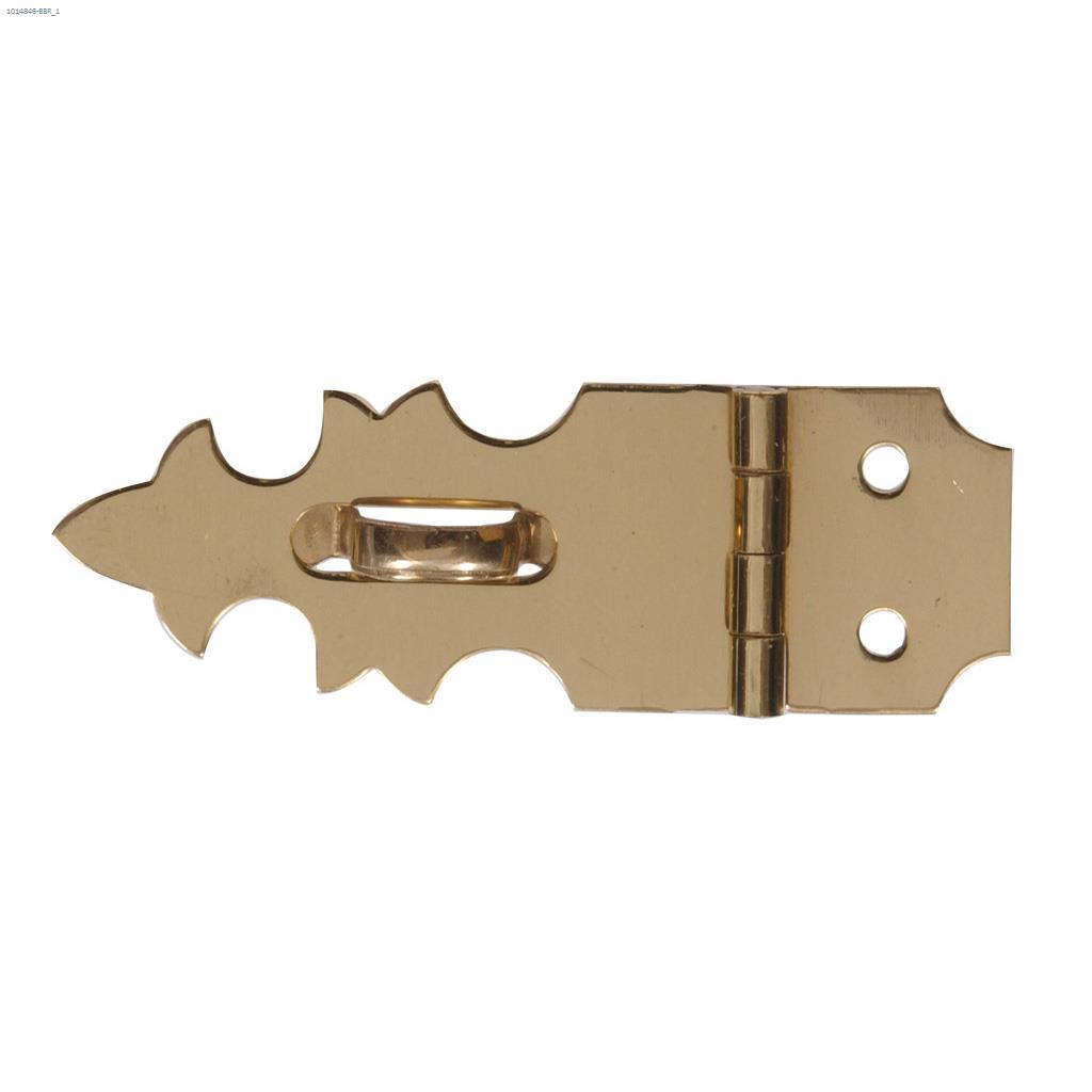 5/8" x 1-7/8" Bright Brass Decorative Hasp