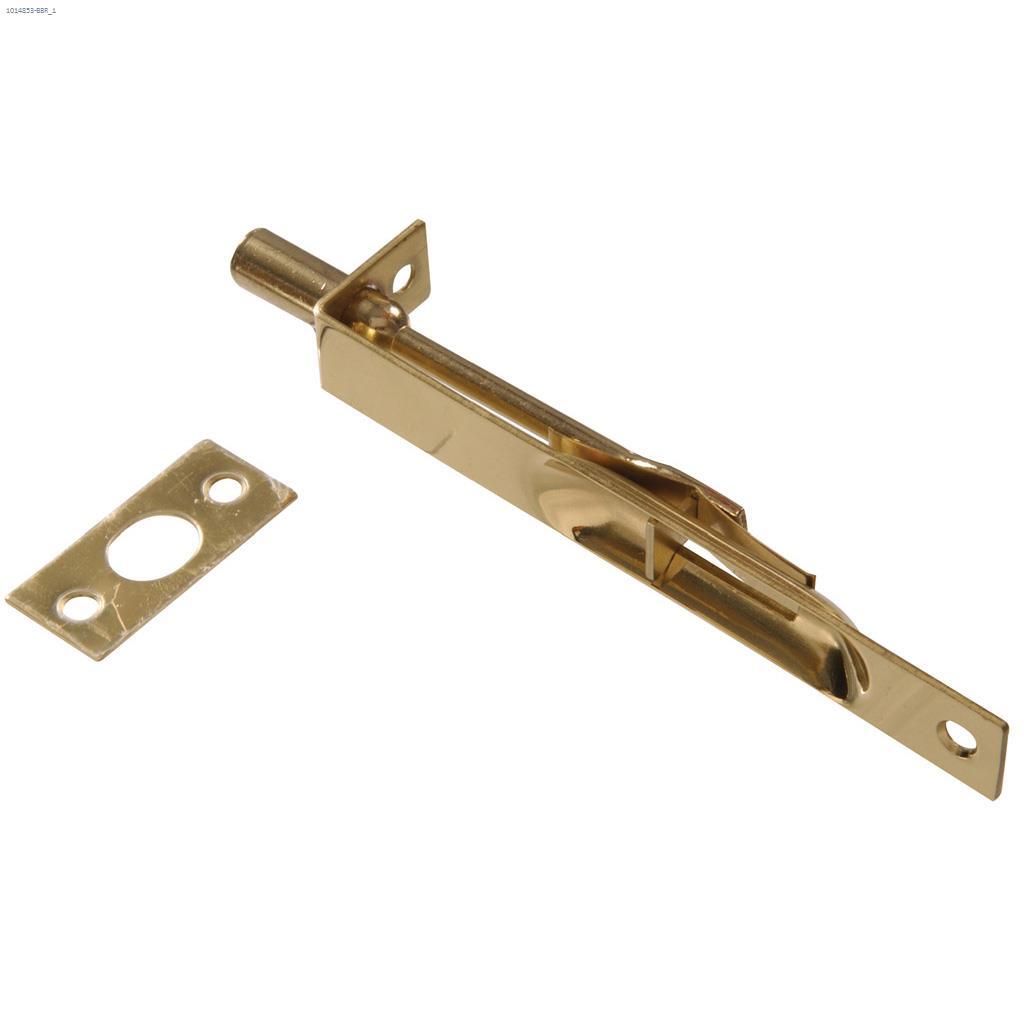 6" Solid Brass/Bright Brass Flush Bolt
