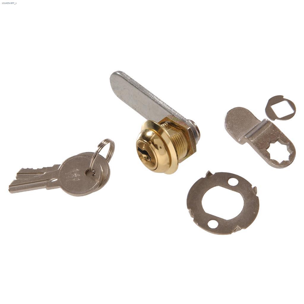3/4" Brass Plated Keyed Door/Drawer Utility Lock