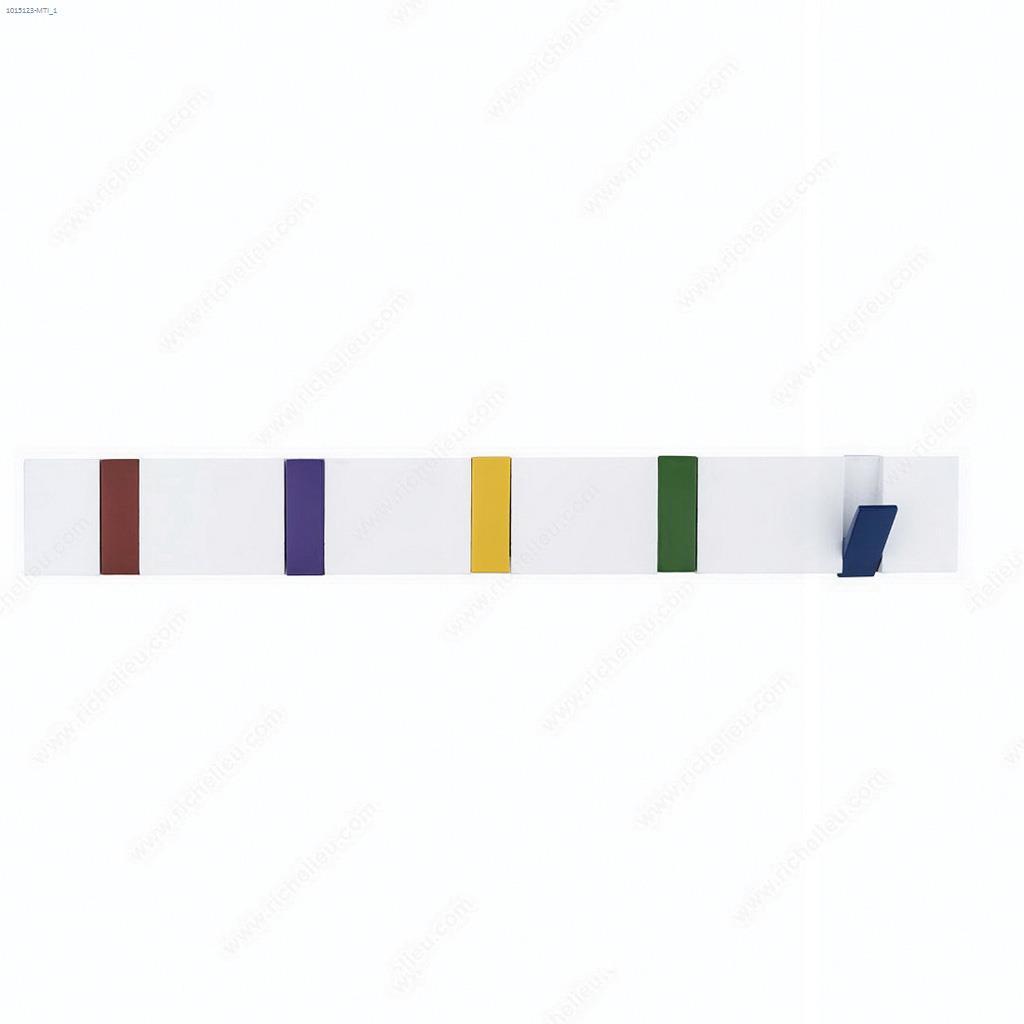 Rack pour crochet 2-25/32" bleu/rouge/jaune/vert/mauve blanc