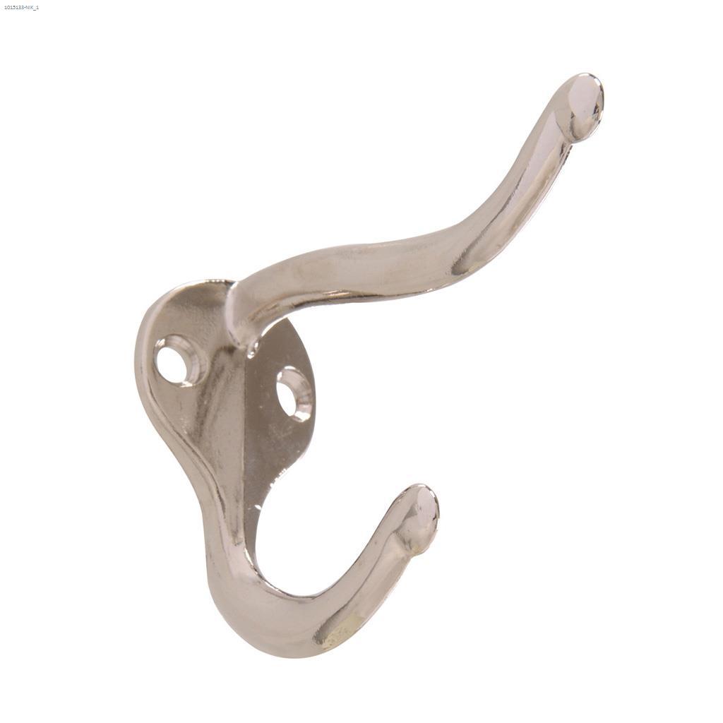 Nickel Coat/Hat Hook-2/Pack