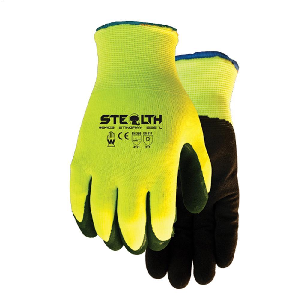 Hi-Visible Safety Yellow Thermal Polyester Winter Gloves