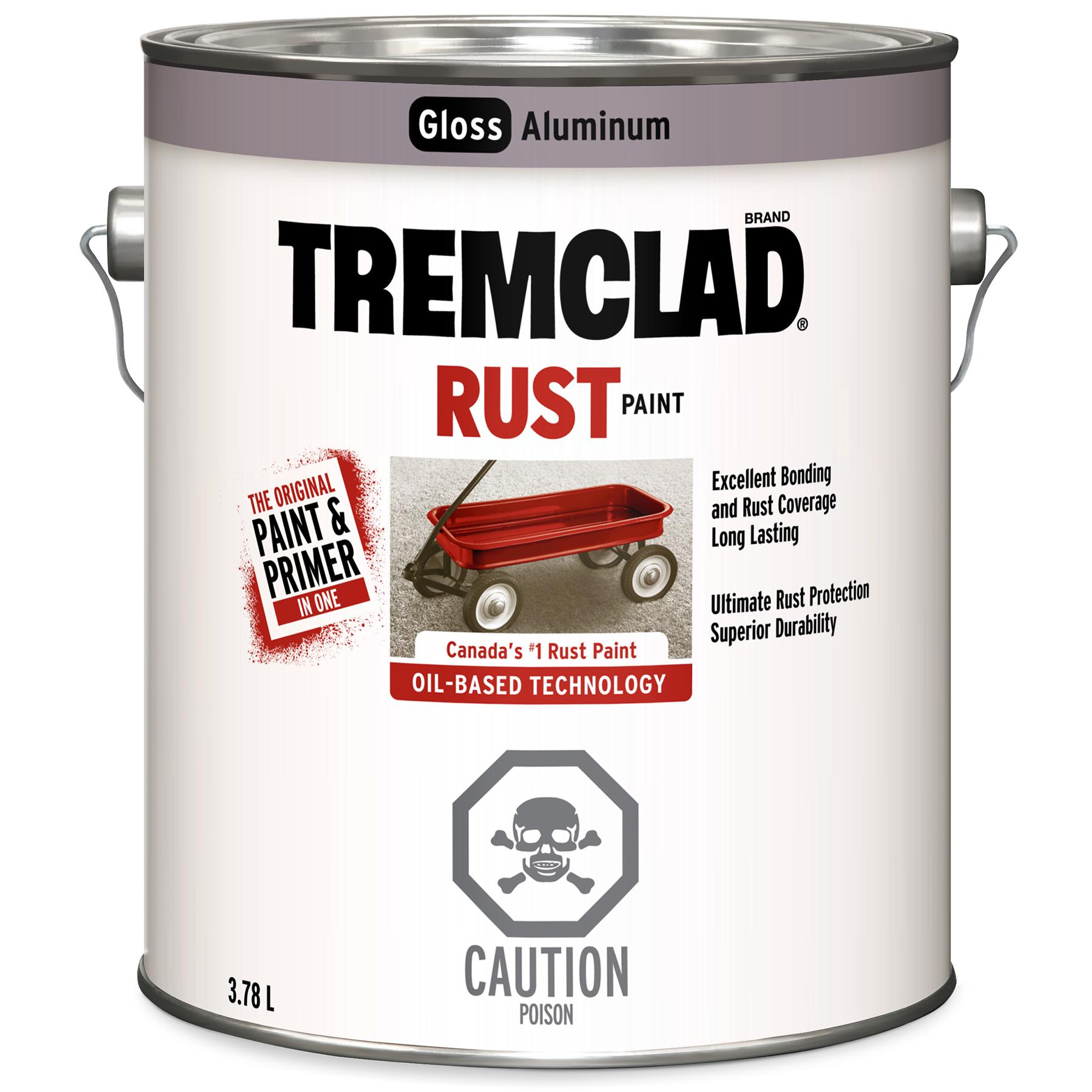 Tremclad Oil-Based Rust Paint, Aluminum 3.78L