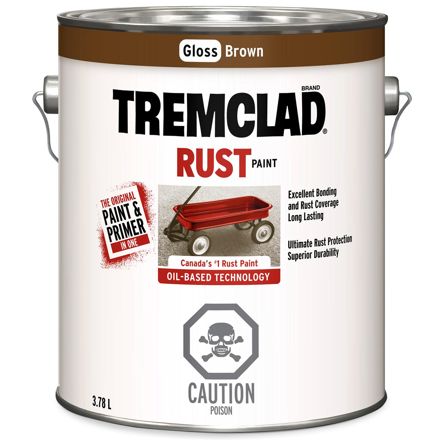 Tremclad 3.78 L Can Gloss Brown Oil-Based Rust Paint