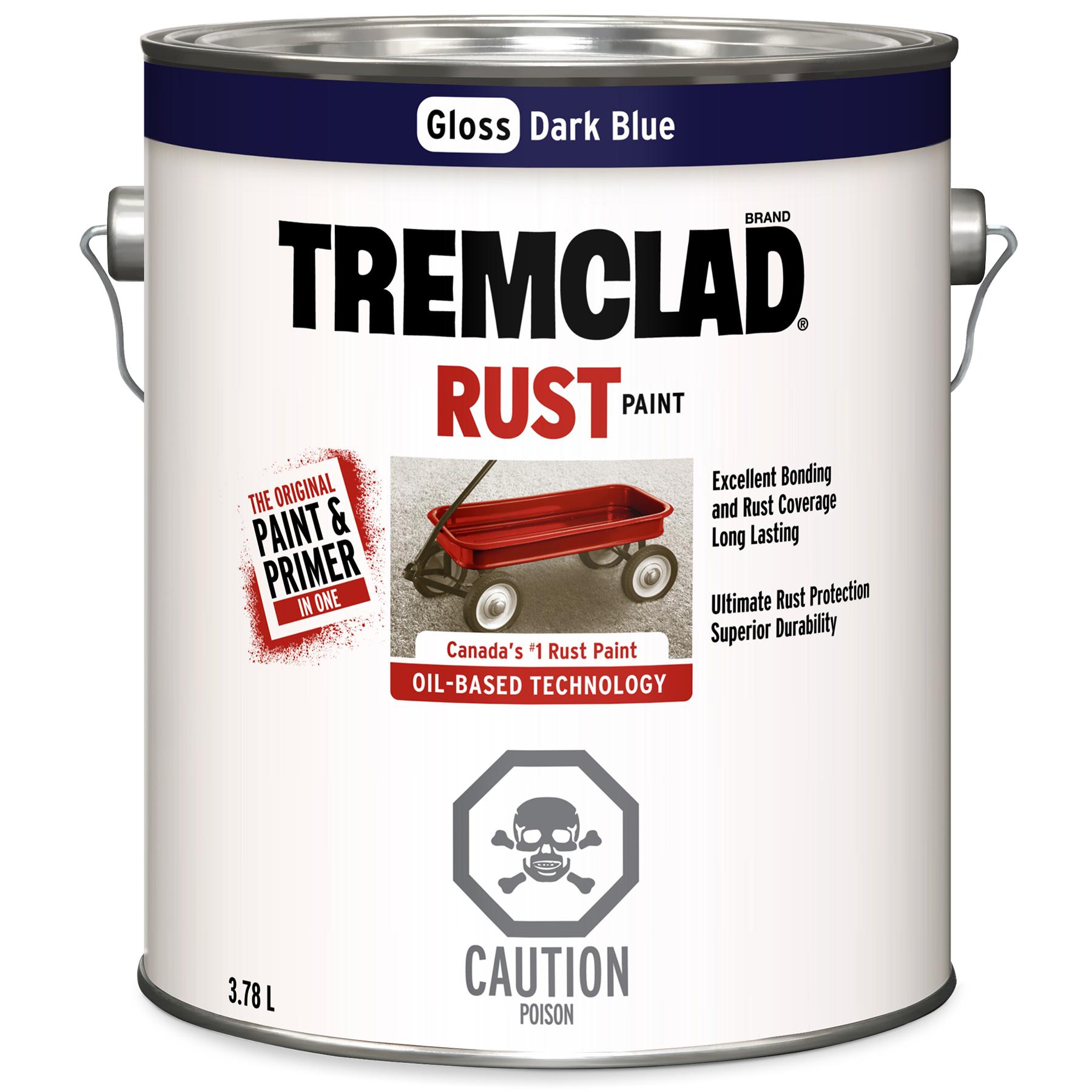 Tremclad Oil-Based Rust Paint, Dark Blue 3.78L