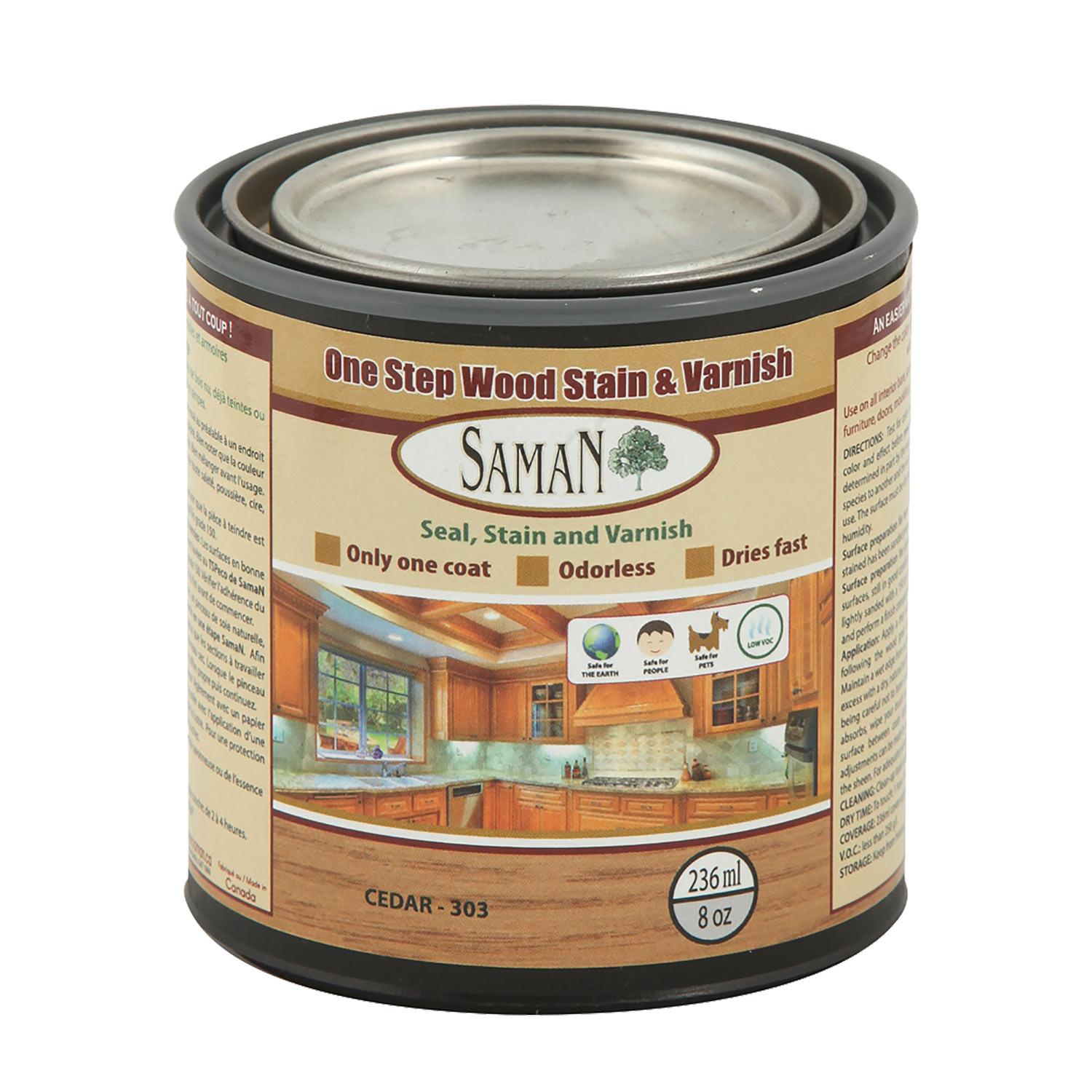 One Step Wood Stain & Varnish Cedar 236mL