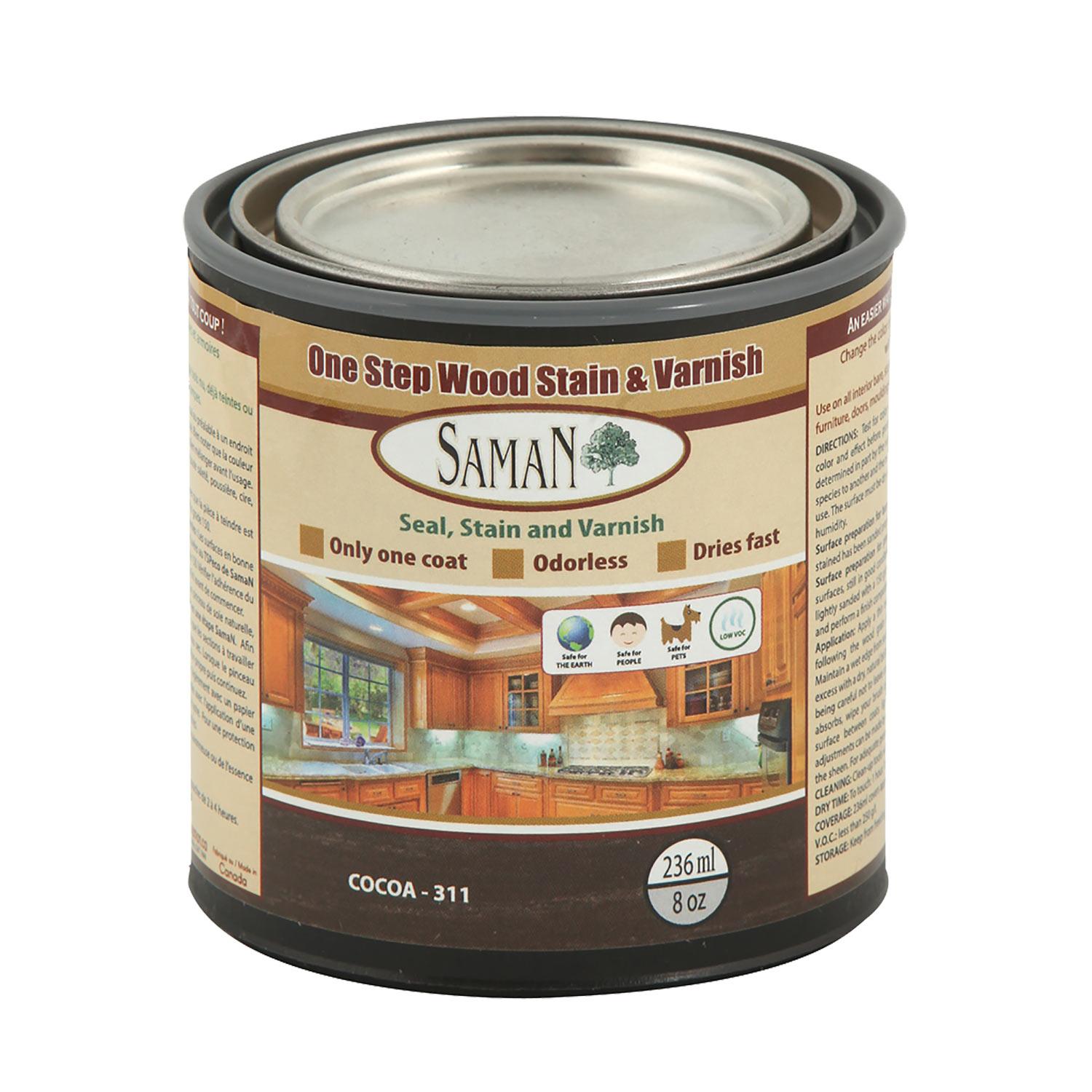 One Step Wood Stain & Varnish Cocoa 236mL
