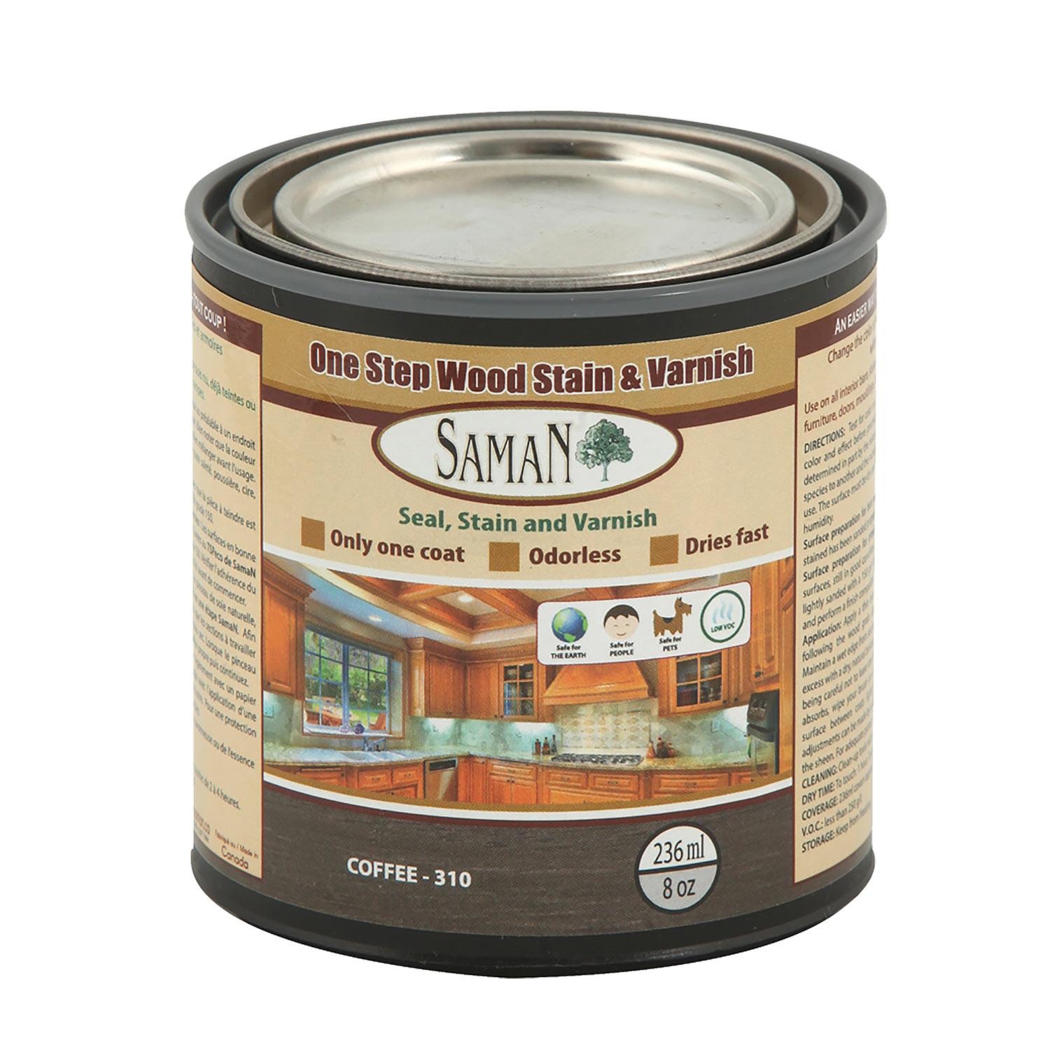 One Step Wood Stain & Varnish Coffee 236mL