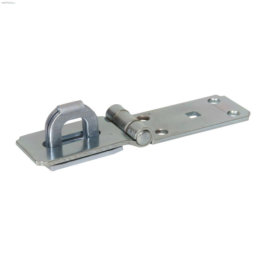 7-1/4" Zinc Plated Fixed Staple Safety Hasp