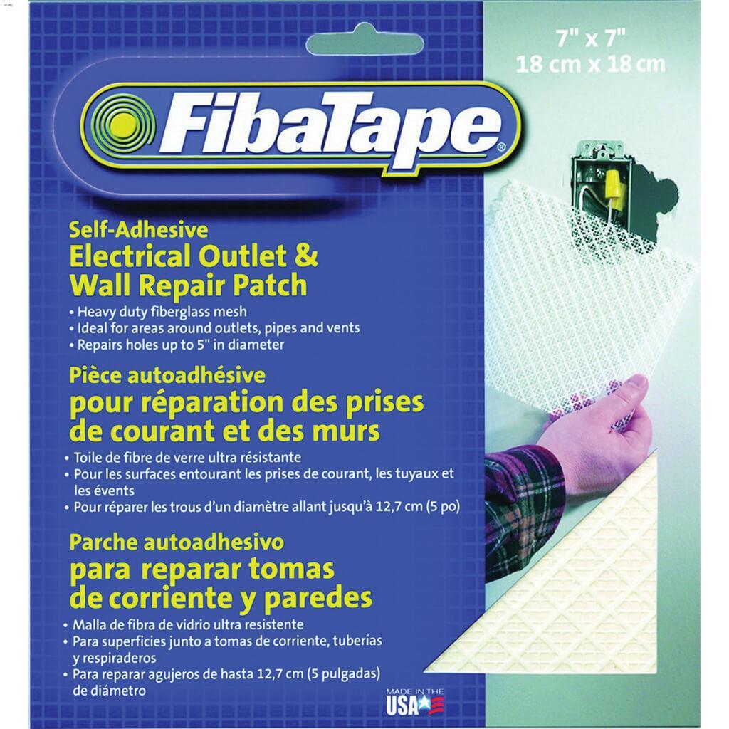 Electrical Outlet/Wall Repair Patch FibaTape 7" x 7"