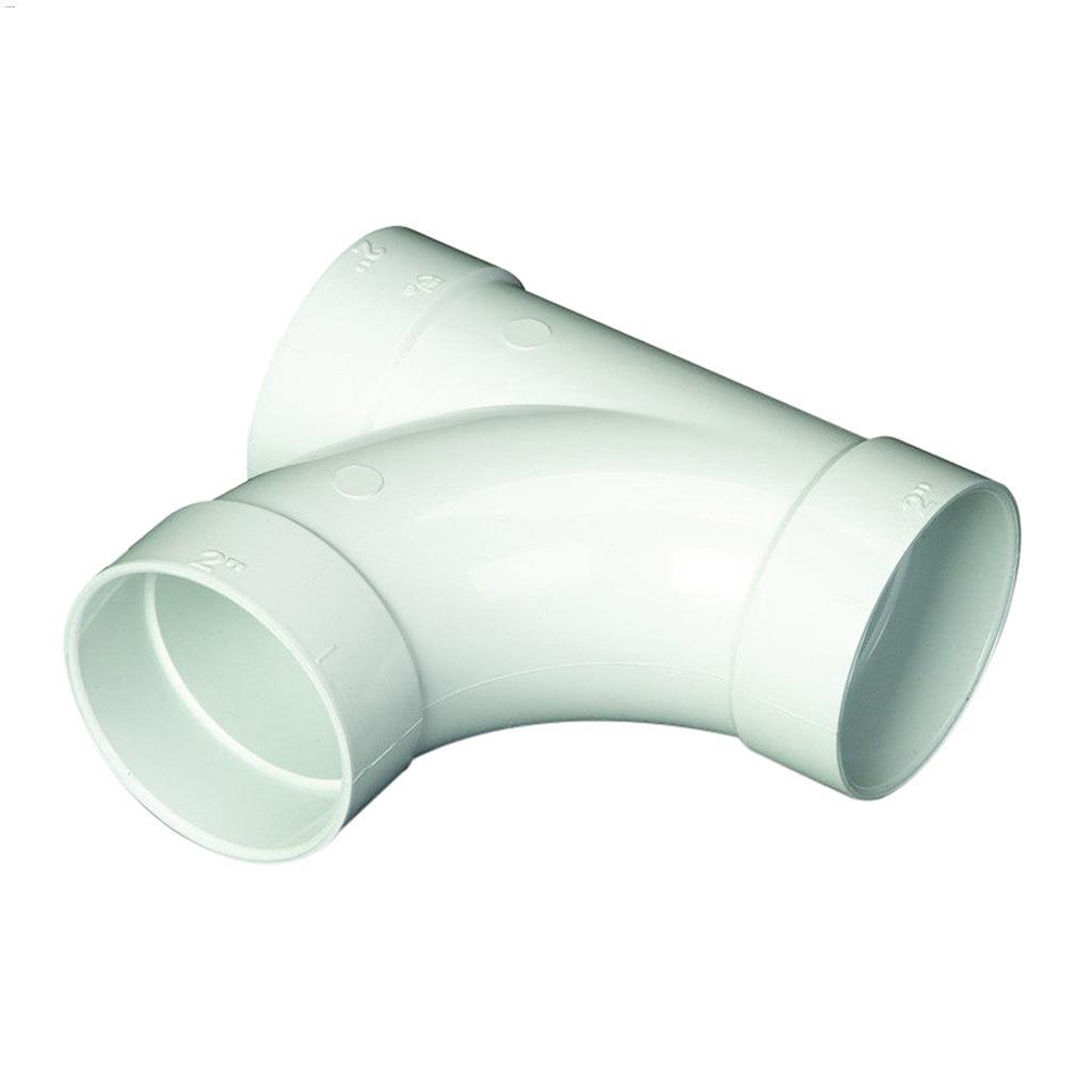 2" Central Vacuum White 90 Degree Tee