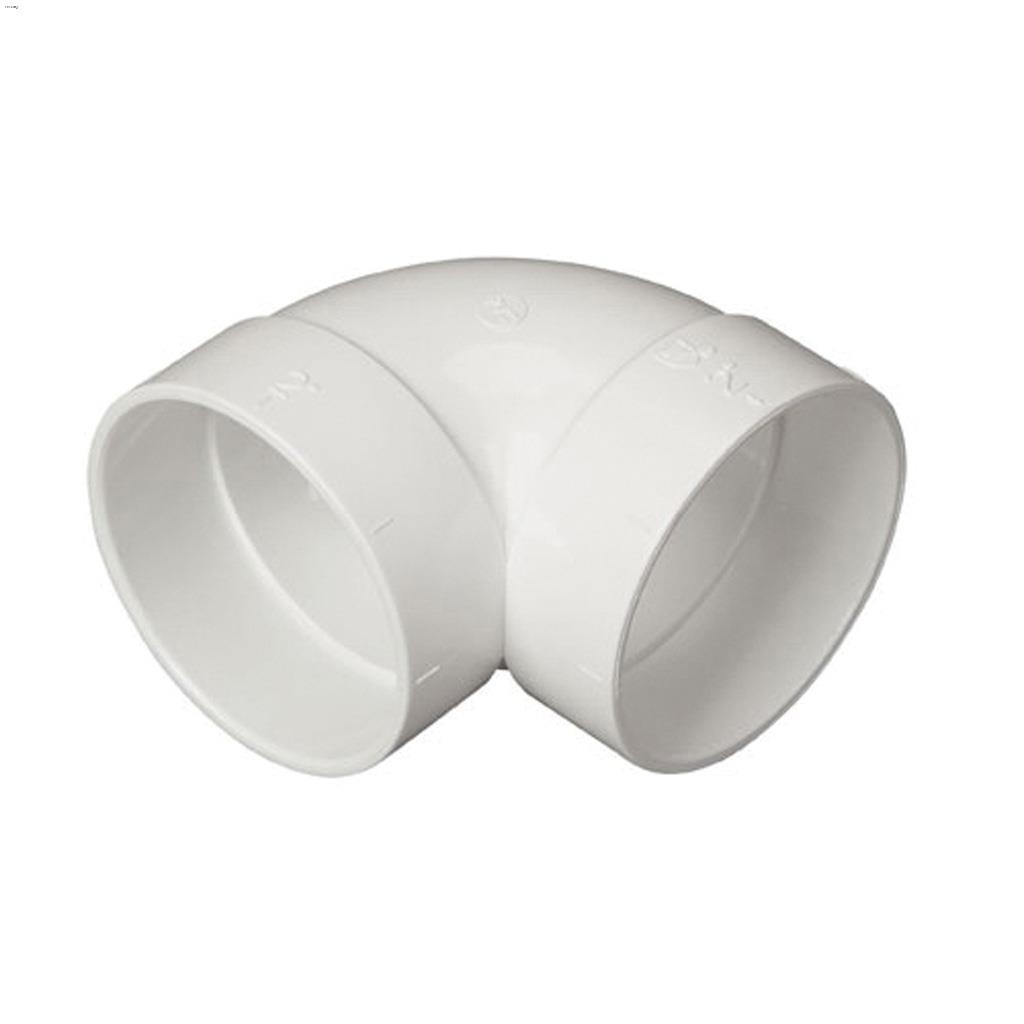 2" Central Vacuum White 90 Degree Short Elbow