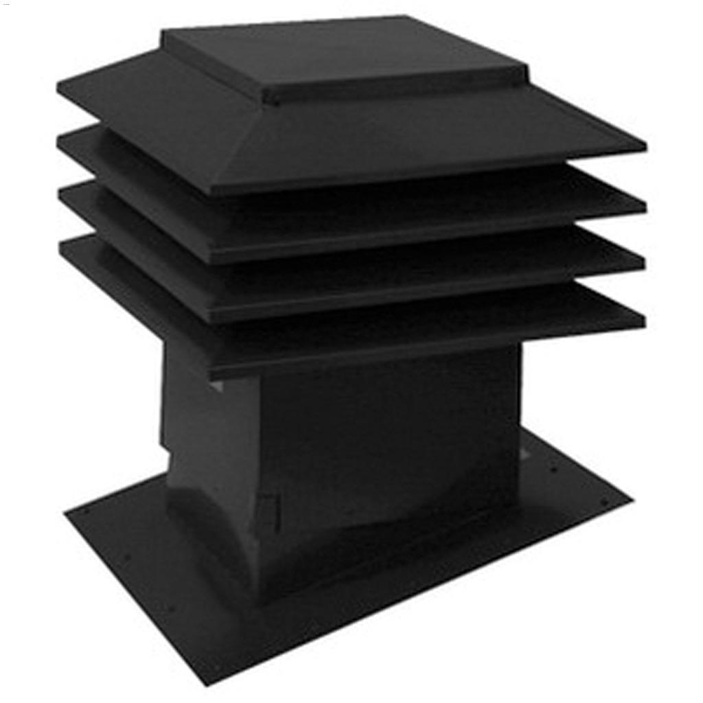 12" x 19-1/2" x 9" Steel Sloped Roof Ventilator- Brown