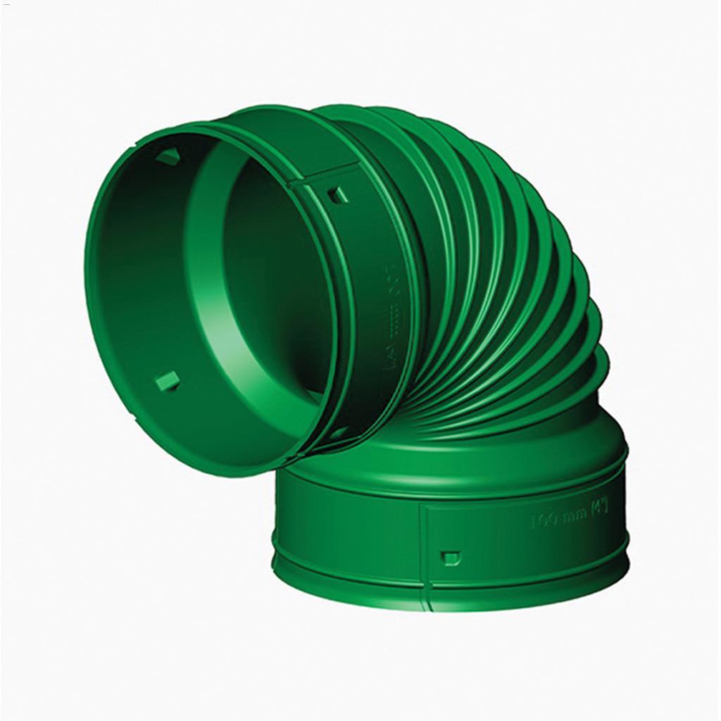 4" Corrugated Pipe 90 Degree Elbow