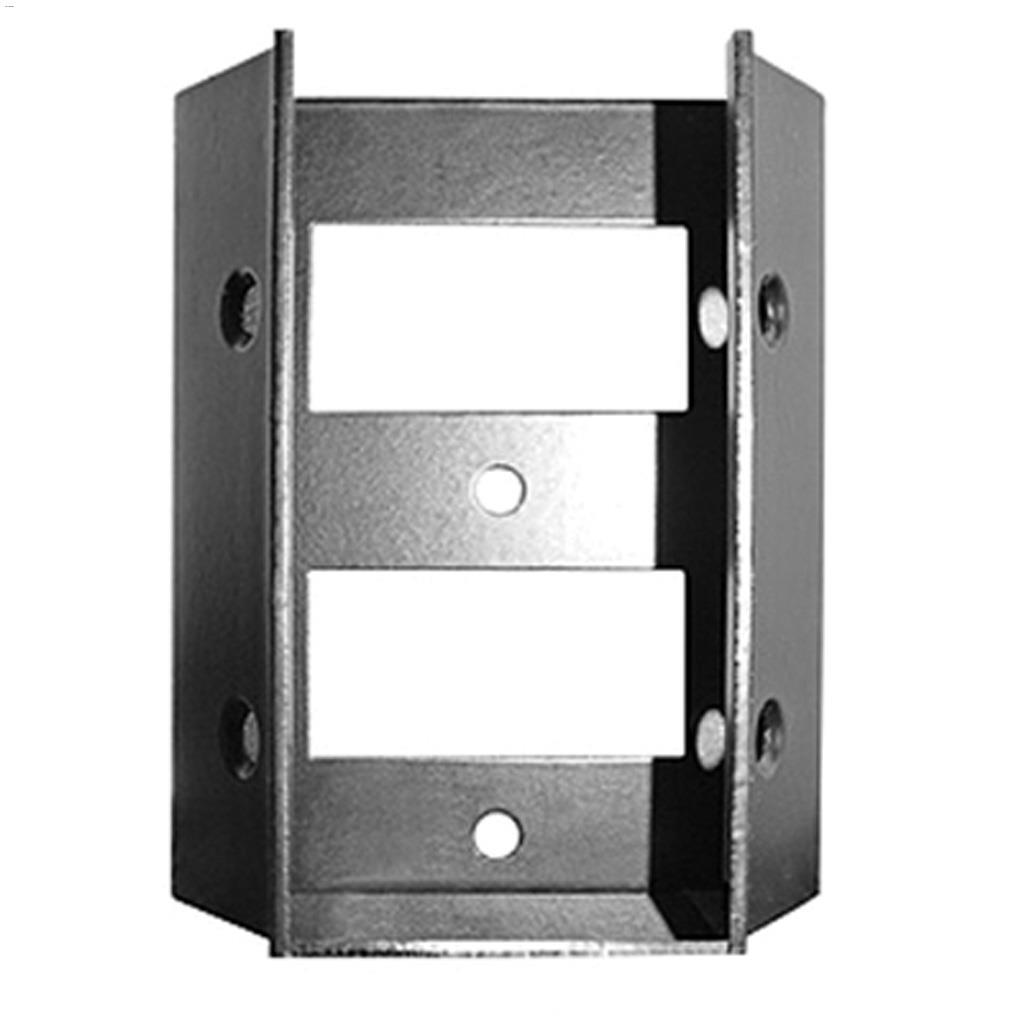 2" x 4" Black Galvanized Steel Deck & Stair Rail Connector