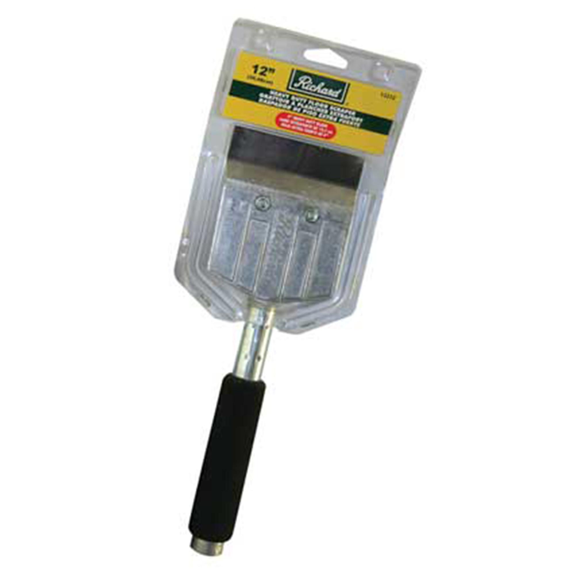 4" x 12" Silver/Black Stiff Dual Edge Floor Scraper