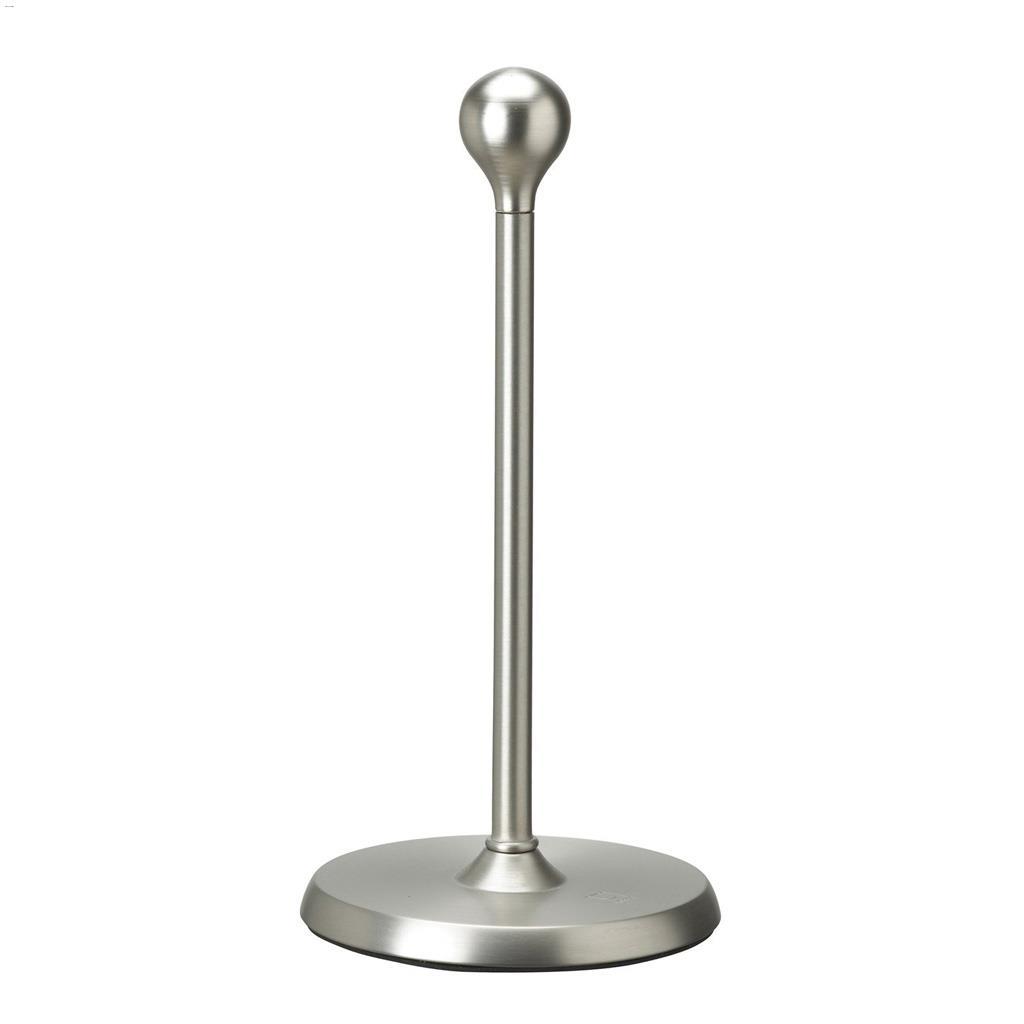 6" x 13-1/2" Metal Nickel Teardrop Paper Towel Holder