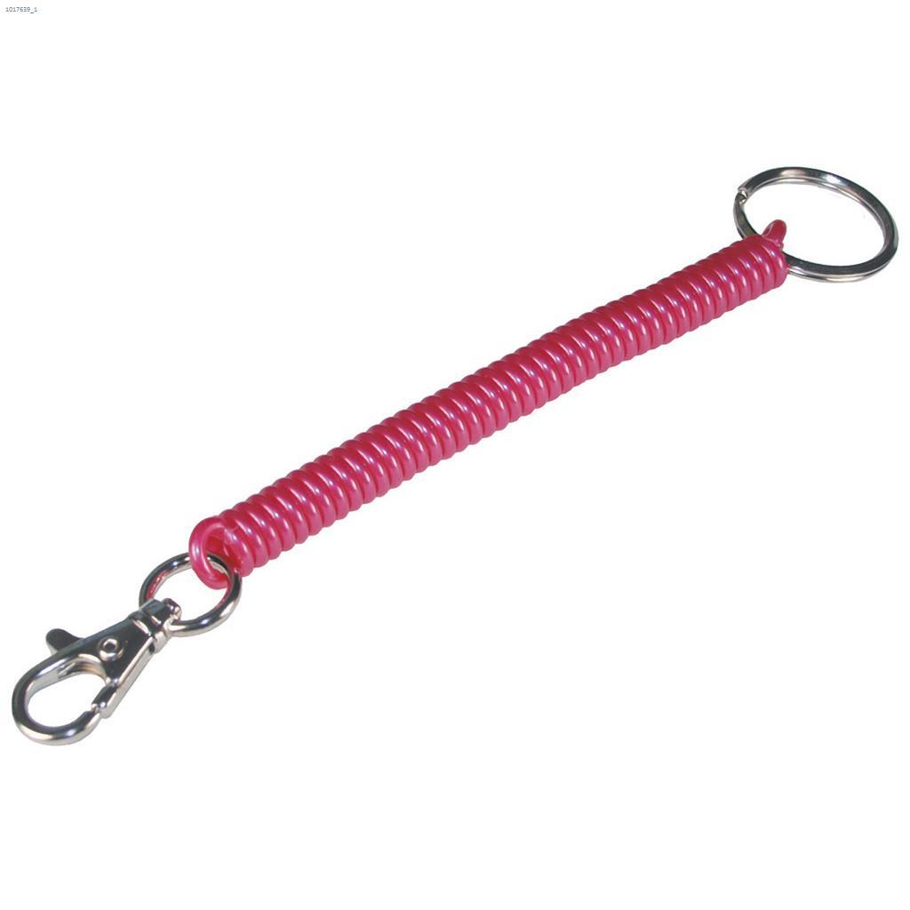 Key Ring With Expandable Coil & Metal Clip