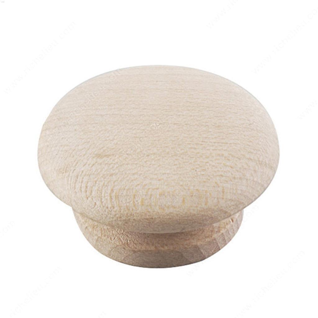 1-1/2" Unfinished Maple Door Knob