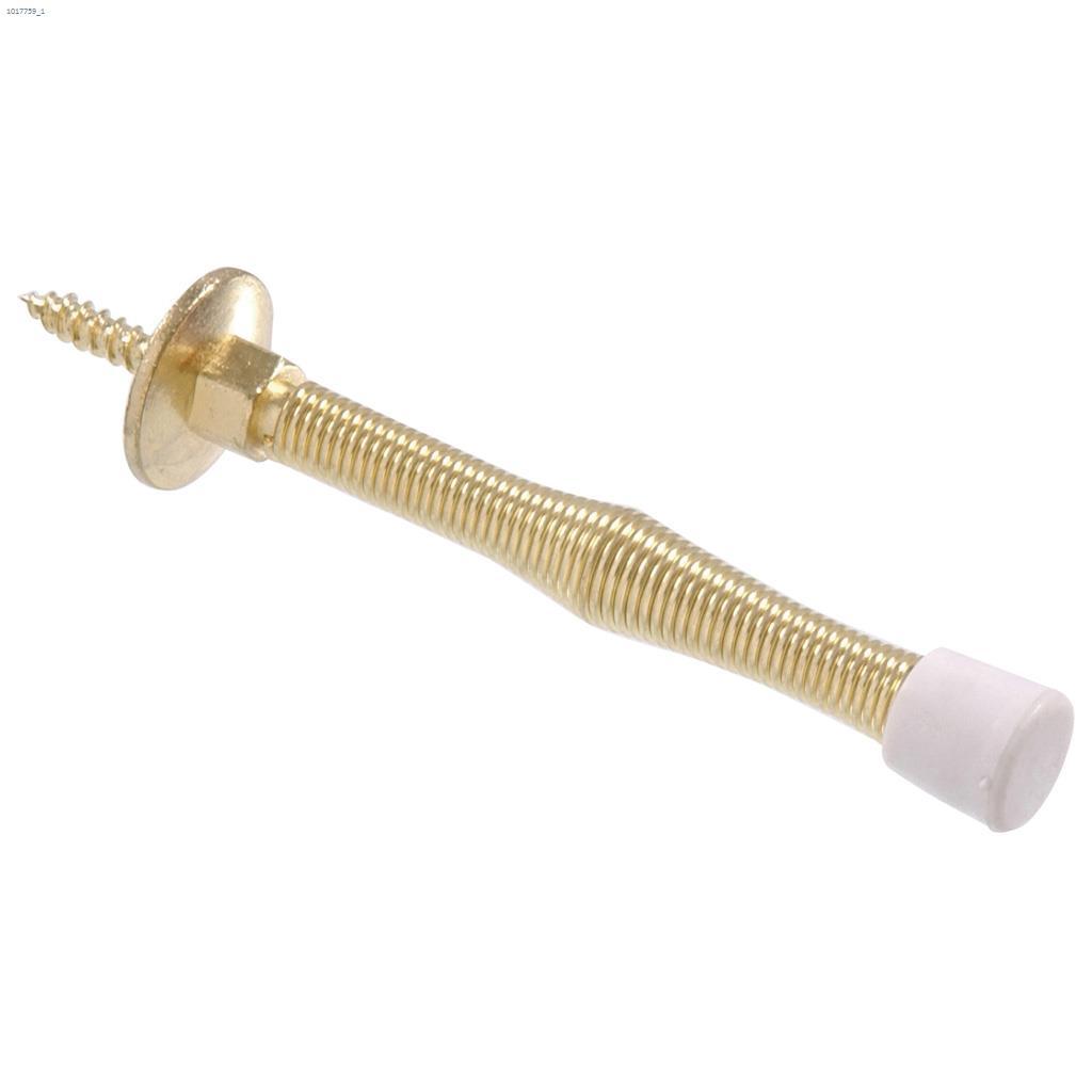 3" Brass Plated Spring Door Stop