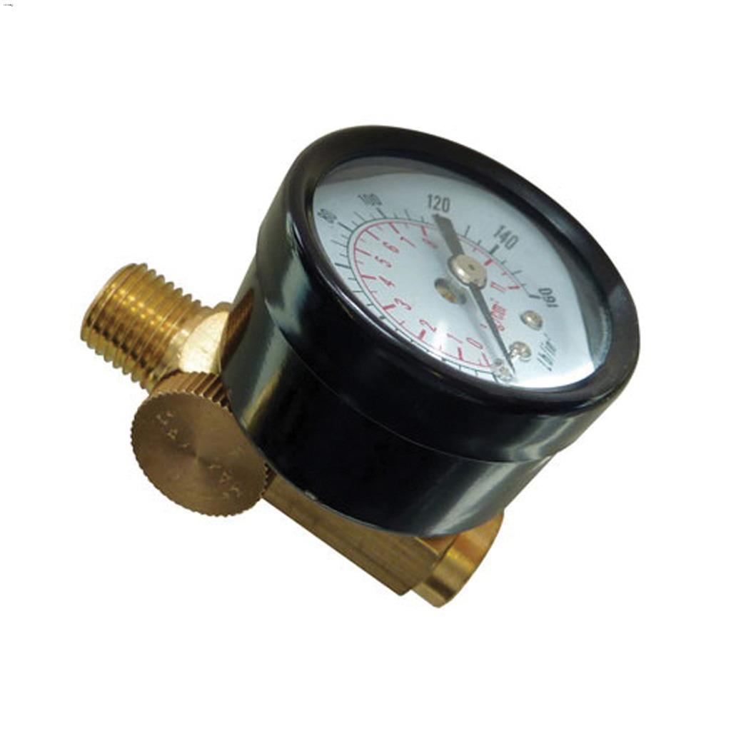 1/4" MNPT x 1/4" FNPT Air Flow Regulator With Gauge