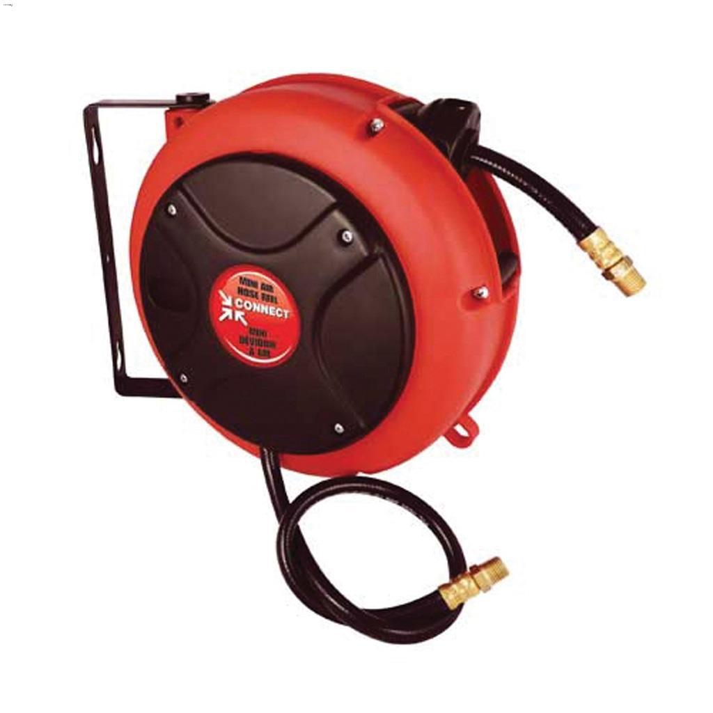1/4" MNPT x 27' PVC Mini Compact Retractable Hose Reel
