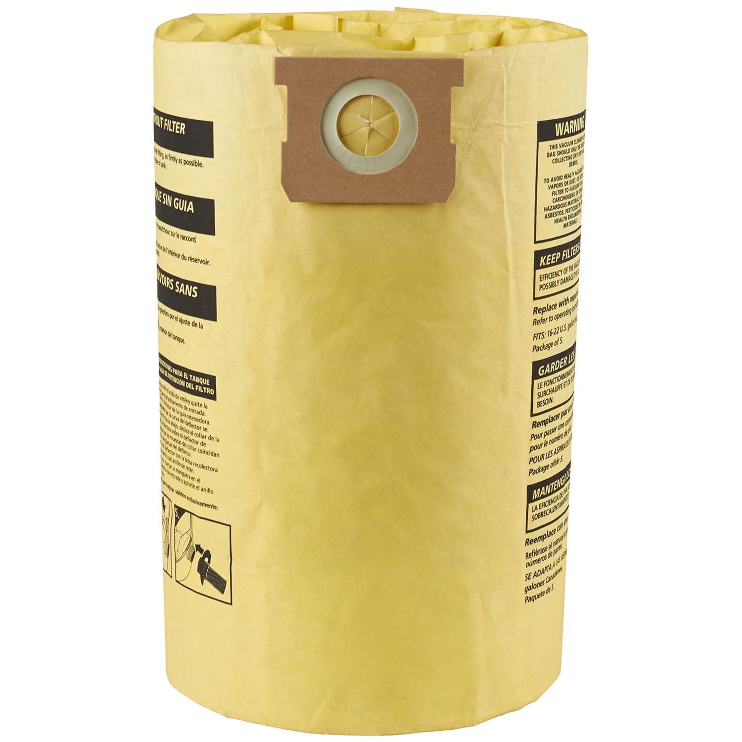 Shop-Vac 16 - 20 gal High Efficiency Disposable Filter Bag