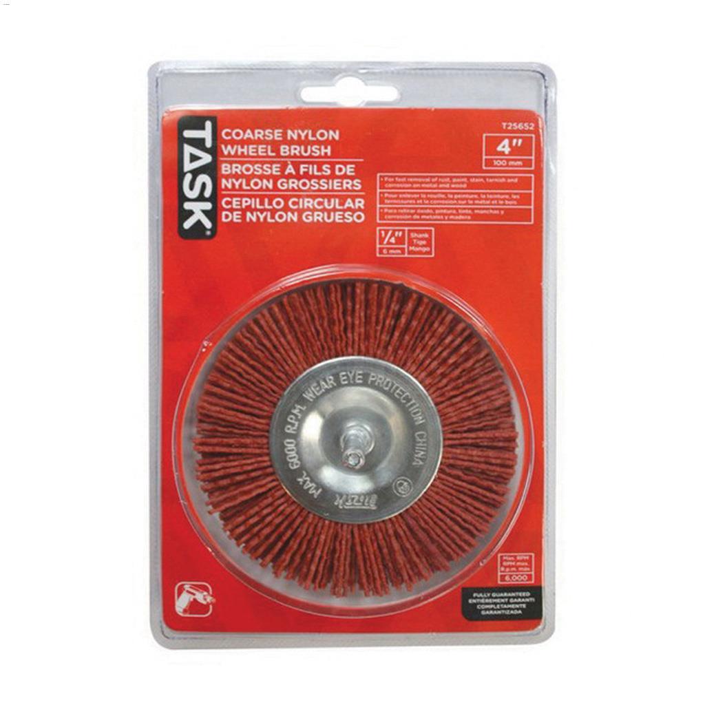 4" x 1/4" Shank Coarse Nylon Wheel Brush