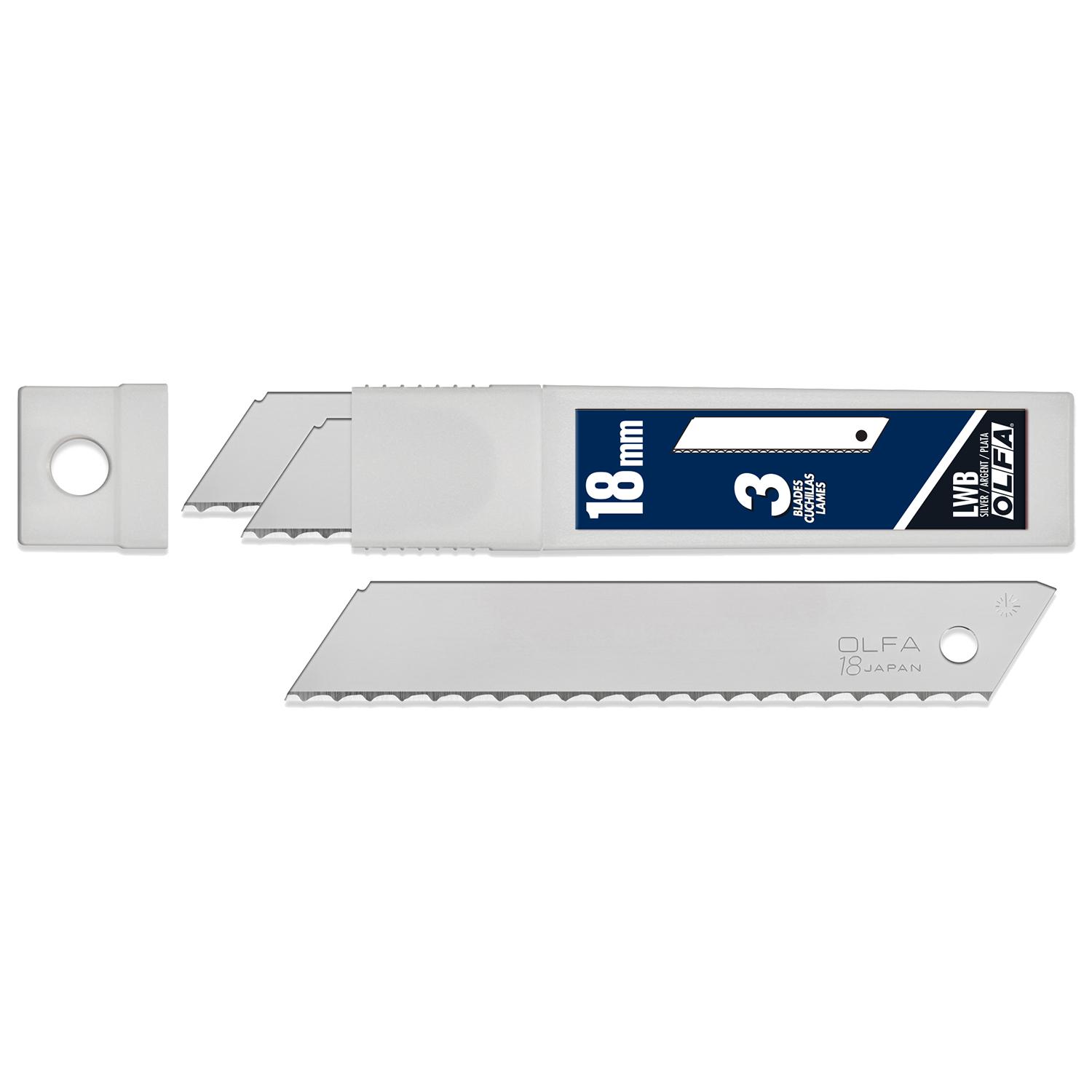 18 mm Insulation/Serrated Solid Blade -3/Pack