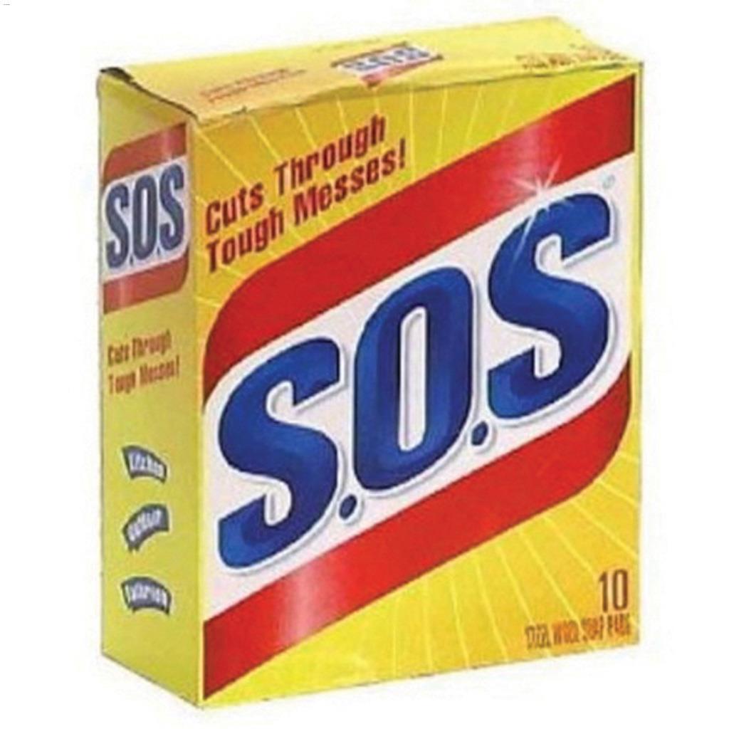 S.O.S Steel Wool Soap Pad-10/Pack