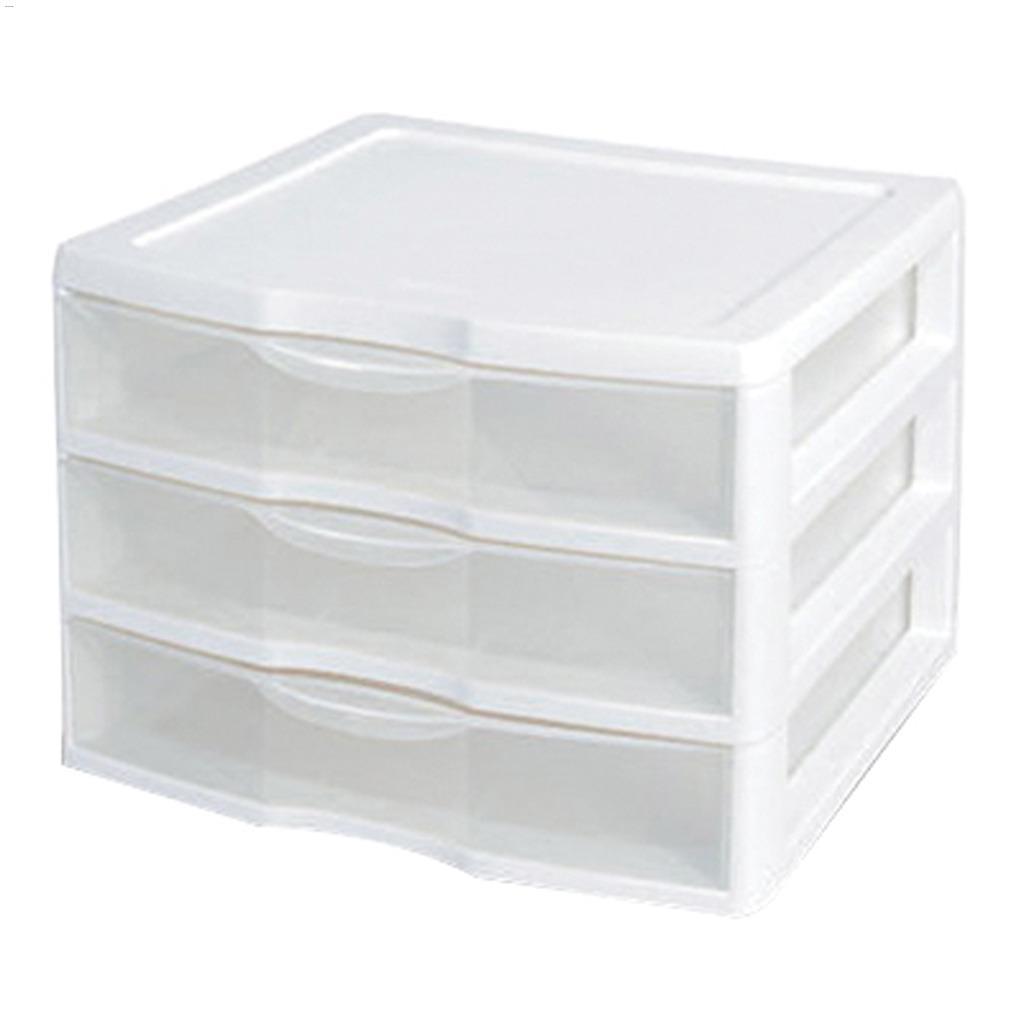 14-5/8" x 14-1/2" x 10-5/8" Plastic Wide 3 Drawer Unit