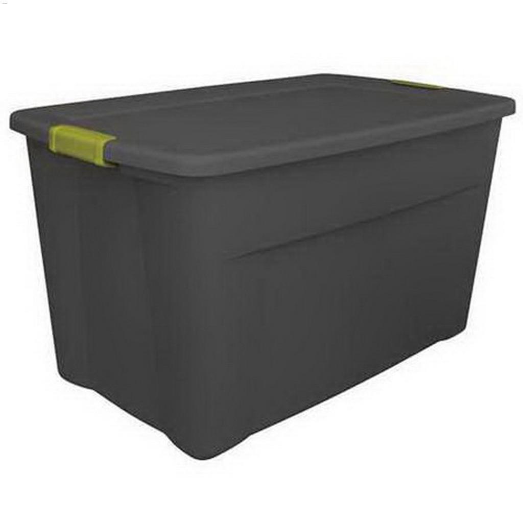 132 L Gray Polypropylene M Latch Tote