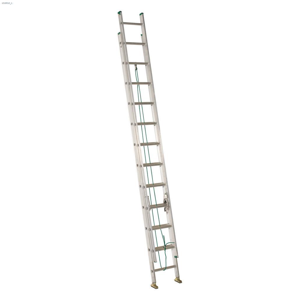 24' Aluminum Extension Ladder 225 Lbs Capacity-Grade 2