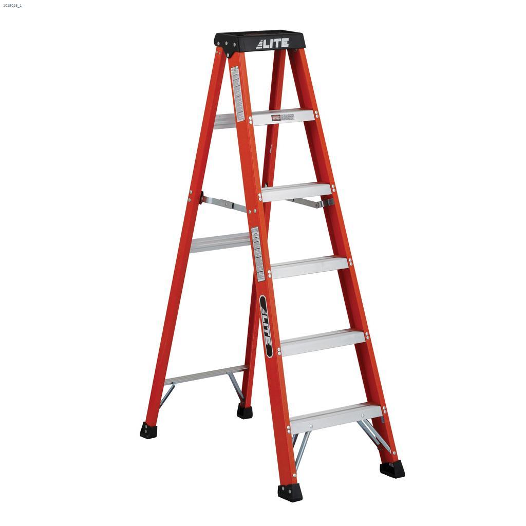 6' Fiberglass Step Ladder Grade 1A 300 Lbs Capacity