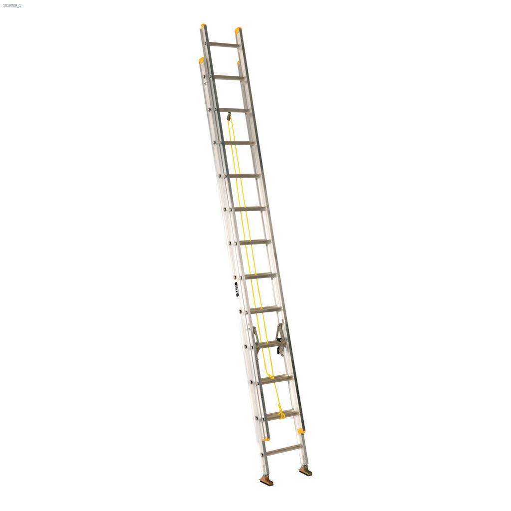 24' Aluminum Extension Ladder 250 Lbs Capacity-Grade 1