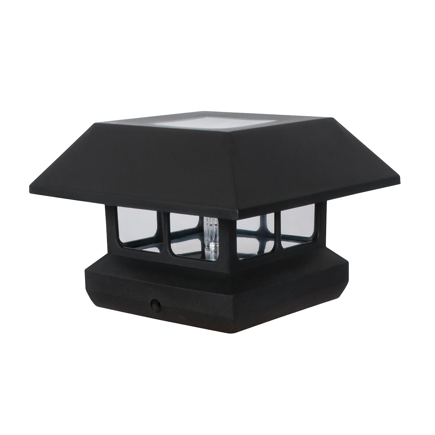 Solar 4x4 Black Post Cap Light