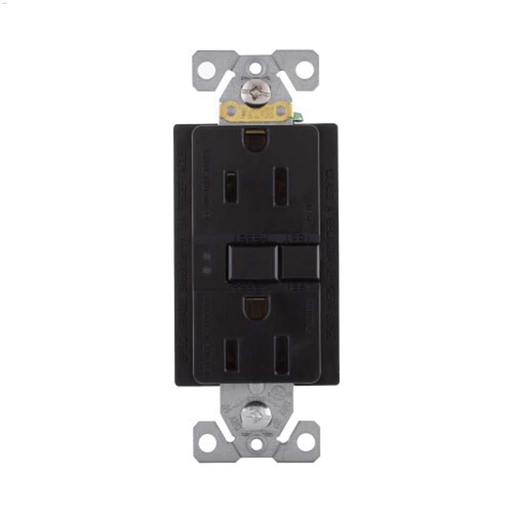 Black GFCI Receptacle 15A 2P/3W