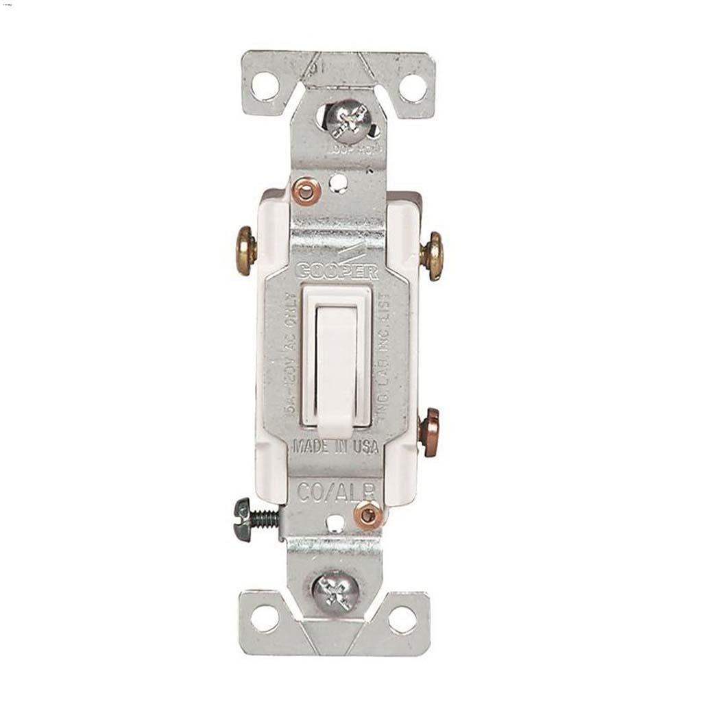 White 3-Way Copper/Aluminum Toggle Switch 15A 120V