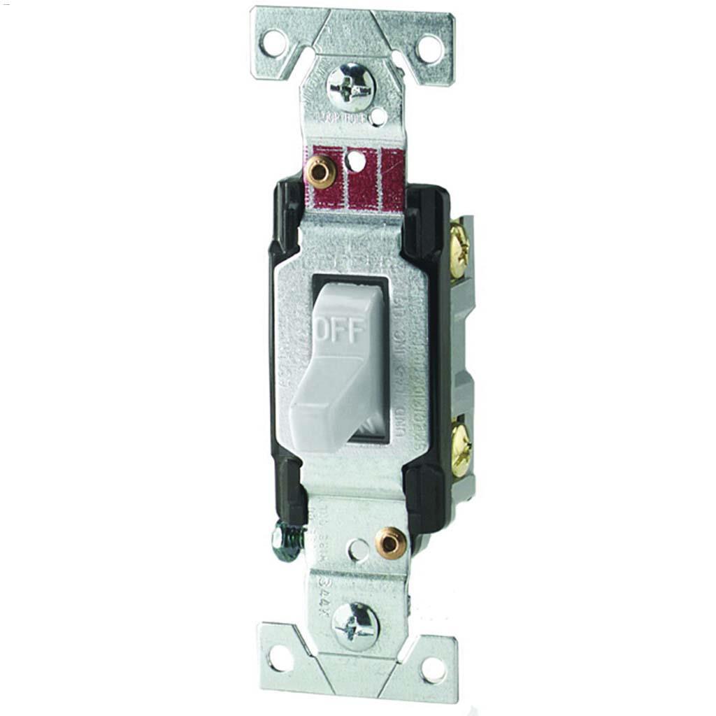 White AC Quiet Toggle Switch 20A 120/277V