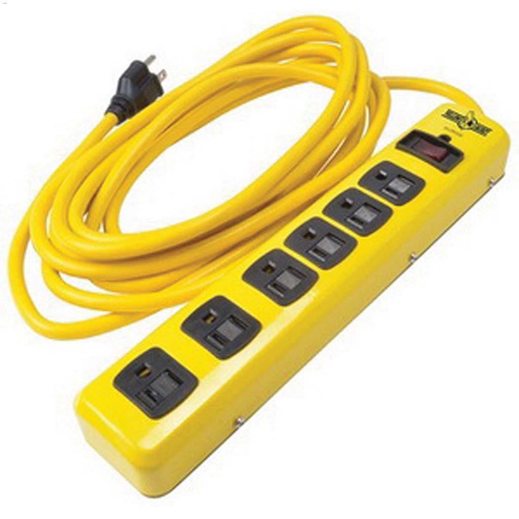 Surge Protector 14 AWG 15' Cord 6-Outlet Yellow