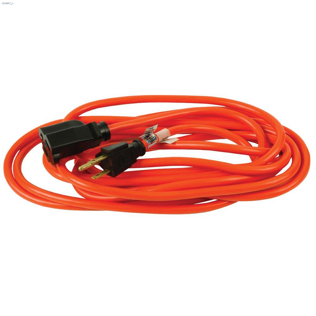 1 Prise 16 AWG 3c 15 m de cordon électrique extérieur Orange