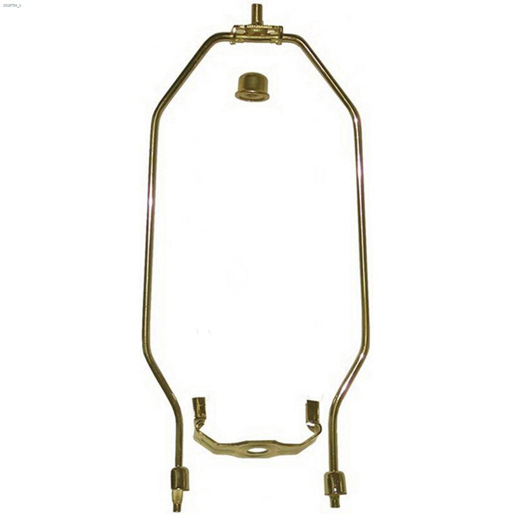 Harpe de lampe en laiton poli 9"