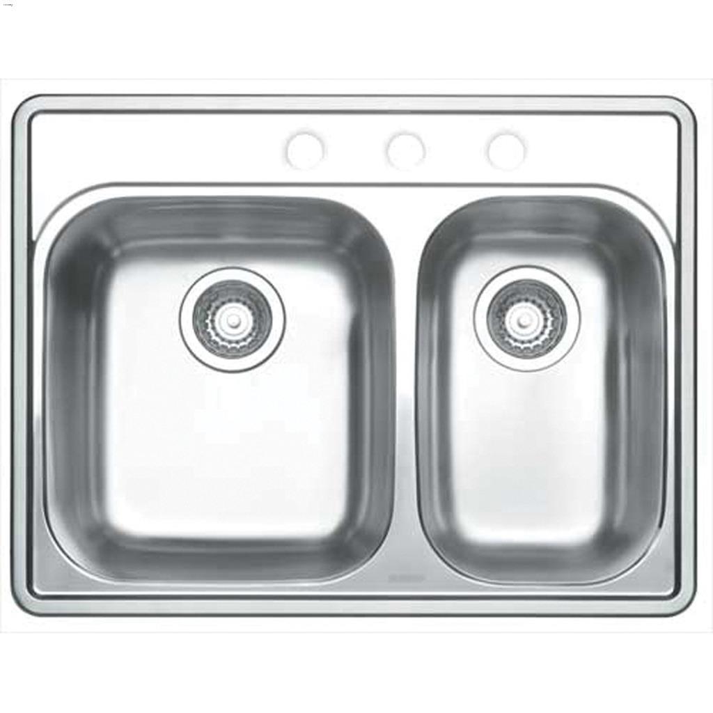 Essential 27" x 21" Satin Brushed Kitchen Sink