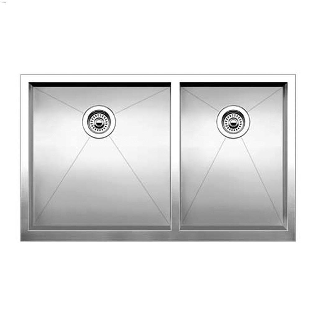 Quatrus U 33" x 18" Satin Brushed Kitchen Sink