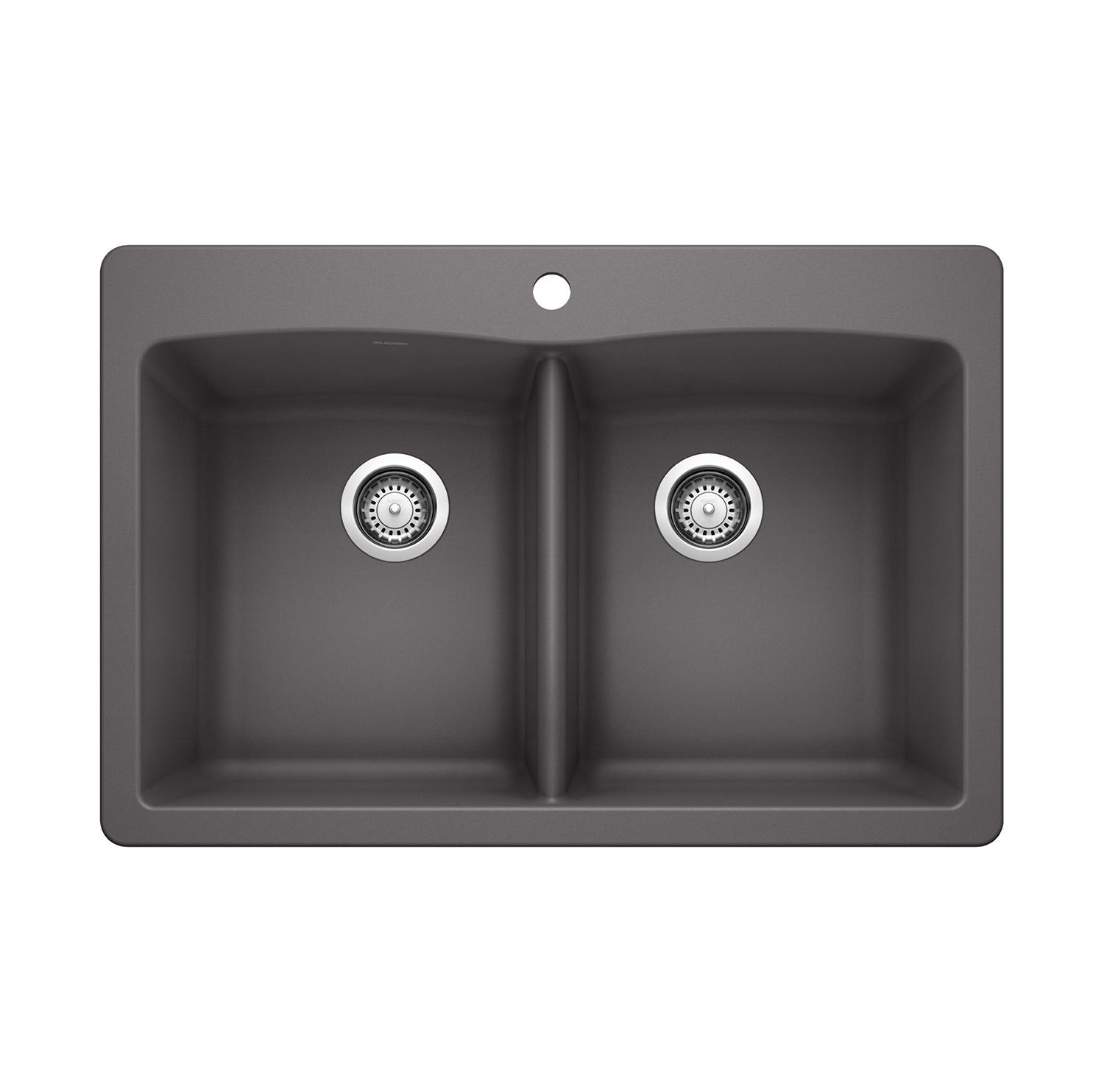Silgranit Diamond 210 33" x 22" Cinder Kitchen Sink