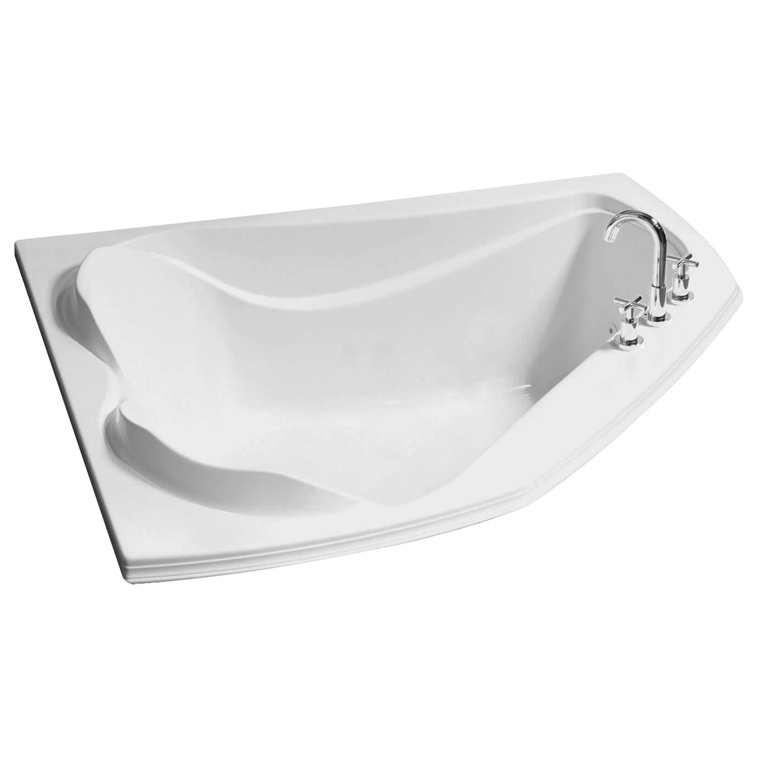 Cocoon 6054 Off-Centre White Microjet Corner Bathtub
